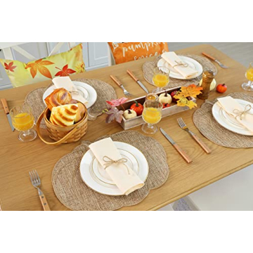 Feuille Fall Placemats Set of 4 Pumpkin Design Perfect for Fall