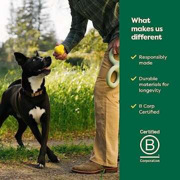 Earth Rated Dog Ball, Interactive Fetch Toy for All Breeds, Comes in Multiple Sizes, Made with Natural Rubber, Perfect for Indoor and Outdoor Use, Large, Yellow