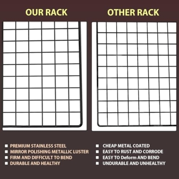 BRIOUT Baking Cooling Rack 16x10 Inches - Oven Safe