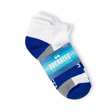 Gone For a Run Inspirational Ankle Socks for Women - Affirmation - Fun Running Socks - Runners Gifts & Motivation - Be Strong (Royal)