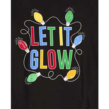 The Children's Place baby girls Family Matching Christmas Holiday Sets, Snug Fit 100% Cotton, Adult, Big Kid, Toddler, Pajama Set, Let It Glow, 3T US