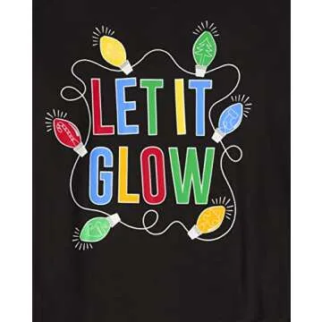 The Children's Place baby girls Family Matching Christmas Holiday Sets, Snug Fit 100% Cotton, Adult, Big Kid, Toddler, Pajama Set, Let It Glow, 3T US