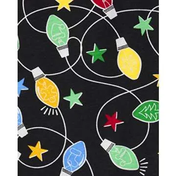 The Children's Place baby girls Family Matching Christmas Holiday Sets, Snug Fit 100% Cotton, Adult, Big Kid, Toddler, Pajama Set, Let It Glow, 3T US