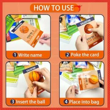 Valentines Day Sports Gifts Cards for Kids School,30 Pack Foam Sport Ball Toys with Classroom Exchange Cards for Toddlers,Valentine Goodie Bag Stuffers Party Favors Class Prizes Treats for Boys Girls