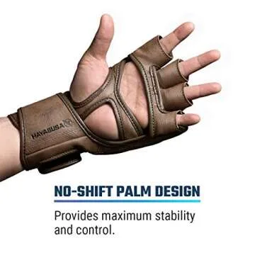 Hayabusa T3 LX Leather 4oz MMA Fight Gloves for Men & Women - Brown, Small