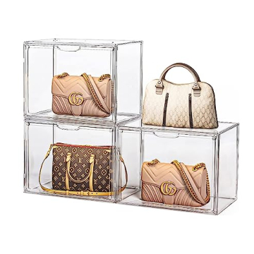 Elegant Clear Handbag Storage Organizer for Clutter-Free Spaces