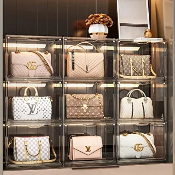 Elegant Clear Handbag Storage Organizer for Clutter-Free Spaces