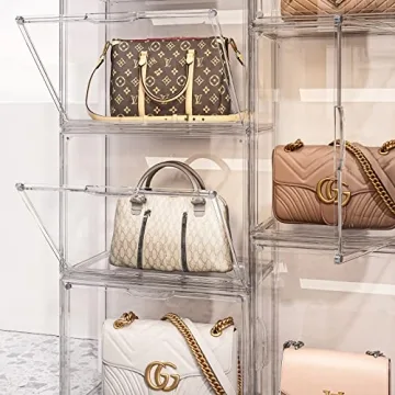 Elegant Clear Handbag Storage Organizer for Clutter-Free Spaces