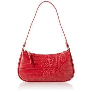 The Drop Women's Melanie Small Shoulder Bag - Stylish Oxblood Croc Embossed