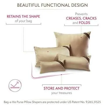 Bag-a-Vie Purse Shaper Insert - 4-Pack Luxury Care