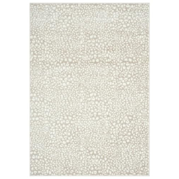 Beige Cheetah Print Area Rug 7'9"x10'2" Durable Accent
