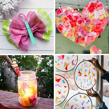 Outuxed 6000pcs Assorted Tissue Paper Squares for Crafts