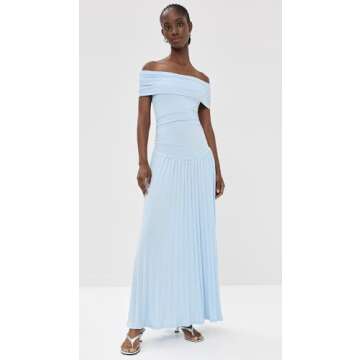 Lioness Women's Field of Dreams Maxi Dress in Soft Blue - Chic Maternity Wear
