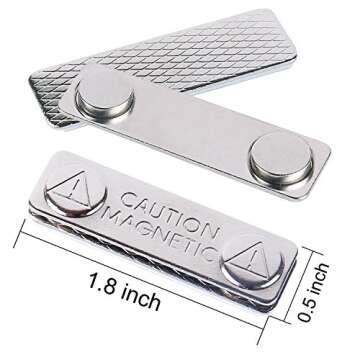 Magreen Strong Magnetic Name Badge Holders with Steel Back Plate, 24 Pack Name Tags/ID Badge Magnets...
