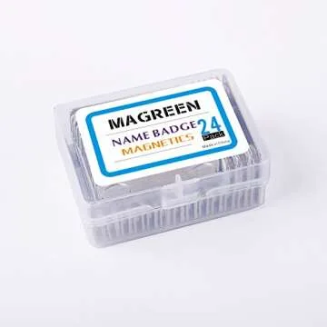 Magreen Strong Magnetic Badge Holders - 24 Pack