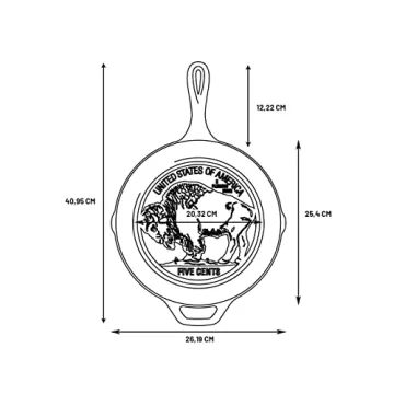 Lodge Cast Iron Buffalo Nickel Skillet for Cooking Enthusiasts