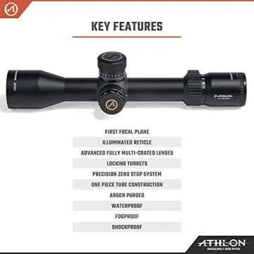 Athlon Optics 214104: Helos BTR Gen2 2-12X42 Riflescope Ahmr2 Ffp Ir Moa Reticle