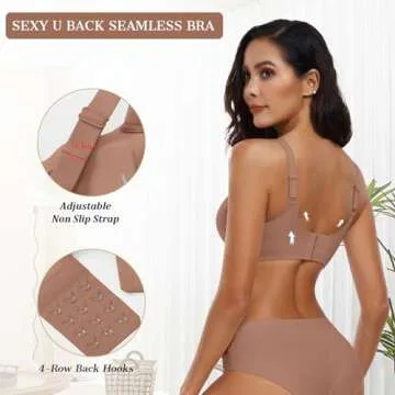 OEAK Women's Wireless Push Up Bra - Soft & Seamless Comfort