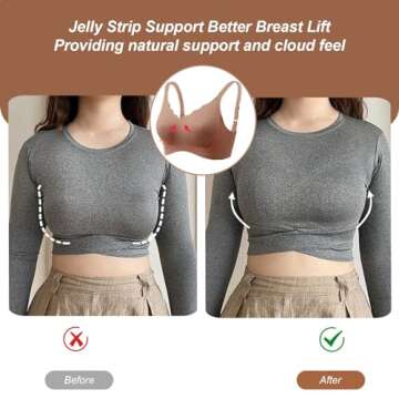 OEAK Women's Wireless Push Up Bra - Soft & Seamless Comfort