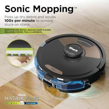 Shark Matrix Plus 2-in-1 Robot Vacuum Sonic Mop Self Empty