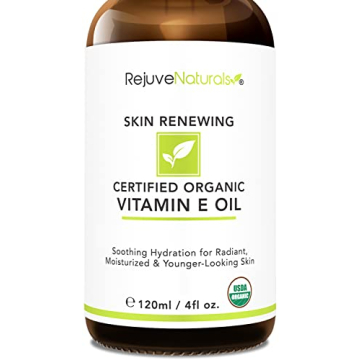 Vitamin E Oil - 100% All Natural & USDA Organic (LARGE 4oz Bottle) Repair Dry, Damaged Skin from Surgery & Acne, Age Spots & Wrinkles. For Radiant, Hydrated & Youthful Skin. Face & Body Moisturizer