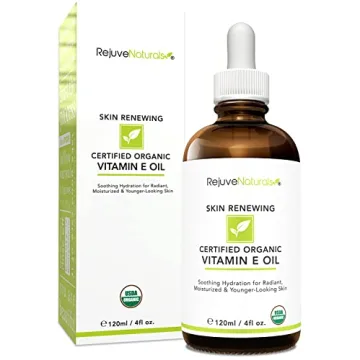 Vitamin E Oil - 100% All Natural & USDA Organic (LARGE 4oz Bottle) Repair Dry, Damaged Skin from Surgery & Acne, Age Spots & Wrinkles. For Radiant, Hydrated & Youthful Skin. Face & Body Moisturizer