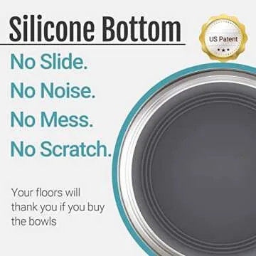 PEGGY11 Stainless Steel Dog Bowls - Durable and Nonslip Feeding