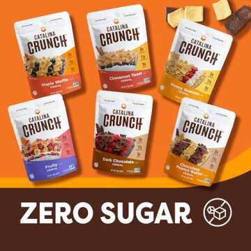 Catalina Crunch High Fiber Protein Cereal Variety Pack (6 Flavors) | Low Carb, Zero Sugar, Gluten Free, Fiber | Vegan Snacks/Food | Keto Friendly