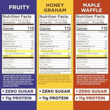 Catalina Crunch High Fiber Protein Cereal Variety Pack (6 Flavors) | Low Carb, Zero Sugar, Gluten Free, Fiber | Vegan Snacks/Food | Keto Friendly