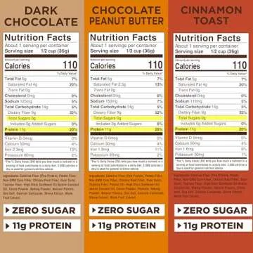 Catalina Crunch High Fiber Protein Cereal Variety Pack (6 Flavors) | Low Carb, Zero Sugar, Gluten Free, Fiber | Vegan Snacks/Food | Keto Friendly