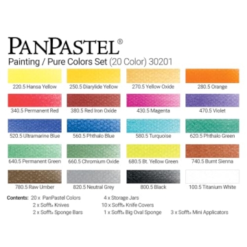 PanPastel Painting/Pure Colors Set - 20 Rich Pastels