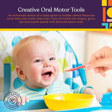 Special Supplies Duo Spoon Oral Motor Therapy Tools, 3 Pack, Textured Stimulation and Sensory Input Treatment for Babies, Toddlers or Kids, BPA Free Silicone with Flexible, Easy Handle
