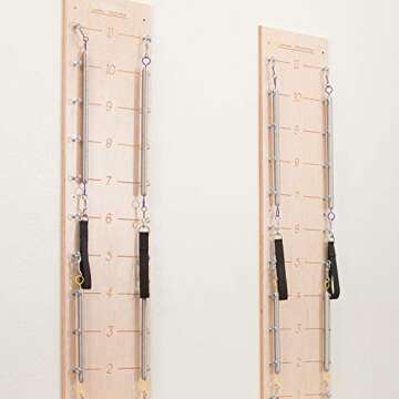 Balanced Body Pilates Springboard with Push-Through Bar, Wall Mounted Equipment for Home Gym or Stud...