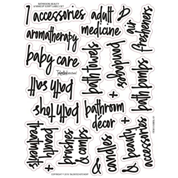 Stylish Acrylic Bathroom Organizer Set with Labels