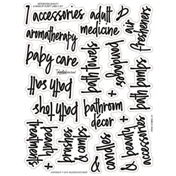 Stylish Acrylic Bathroom Organizer Set with Labels