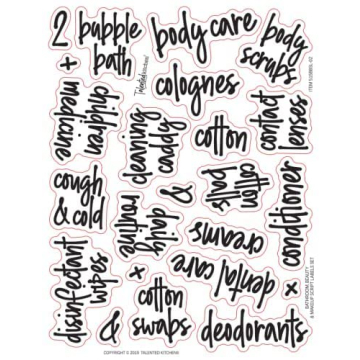 Stylish Acrylic Bathroom Organizer Set with Labels