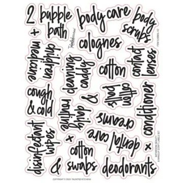 Stylish Acrylic Bathroom Organizer Set with Labels