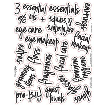 Stylish Acrylic Bathroom Organizer Set with Labels