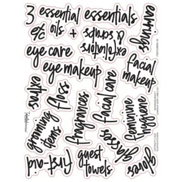 Stylish Acrylic Bathroom Organizer Set with Labels