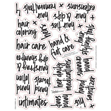 Stylish Acrylic Bathroom Organizer Set with Labels