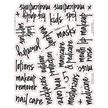 Stylish Acrylic Bathroom Organizer Set with Labels