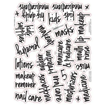 Stylish Acrylic Bathroom Organizer Set with Labels