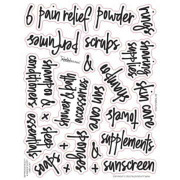 Stylish Acrylic Bathroom Organizer Set with Labels