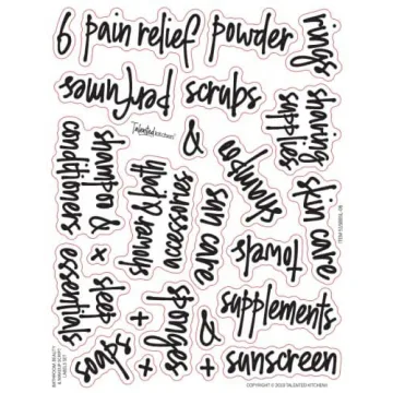 Stylish Acrylic Bathroom Organizer Set with Labels