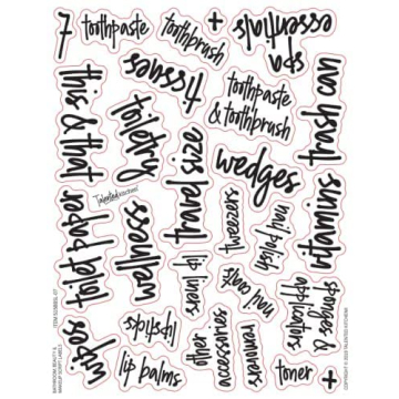 Stylish Acrylic Bathroom Organizer Set with Labels