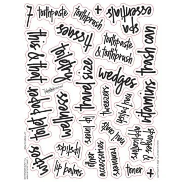 Stylish Acrylic Bathroom Organizer Set with Labels