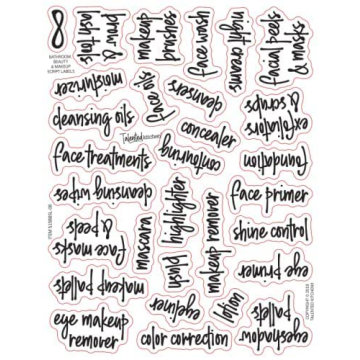 Stylish Acrylic Bathroom Organizer Set with Labels