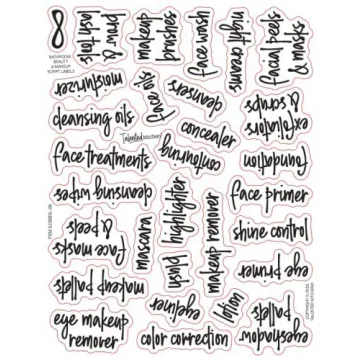 Stylish Acrylic Bathroom Organizer Set with Labels