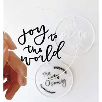 25 Pcs Clear Round Acrylic Ornaments- 3.5 Inch Blank Acrylic Circle Discs with Hole, Perfect for Making Christmas Ornaments, Keychains, Gift Tag, Name Plates, Keepsakes