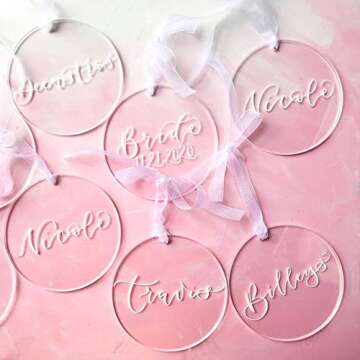 25 Pcs Clear Round Acrylic Ornaments- 3.5 Inch Blank Acrylic Circle Discs with Hole, Perfect for Making Christmas Ornaments, Keychains, Gift Tag, Name Plates, Keepsakes